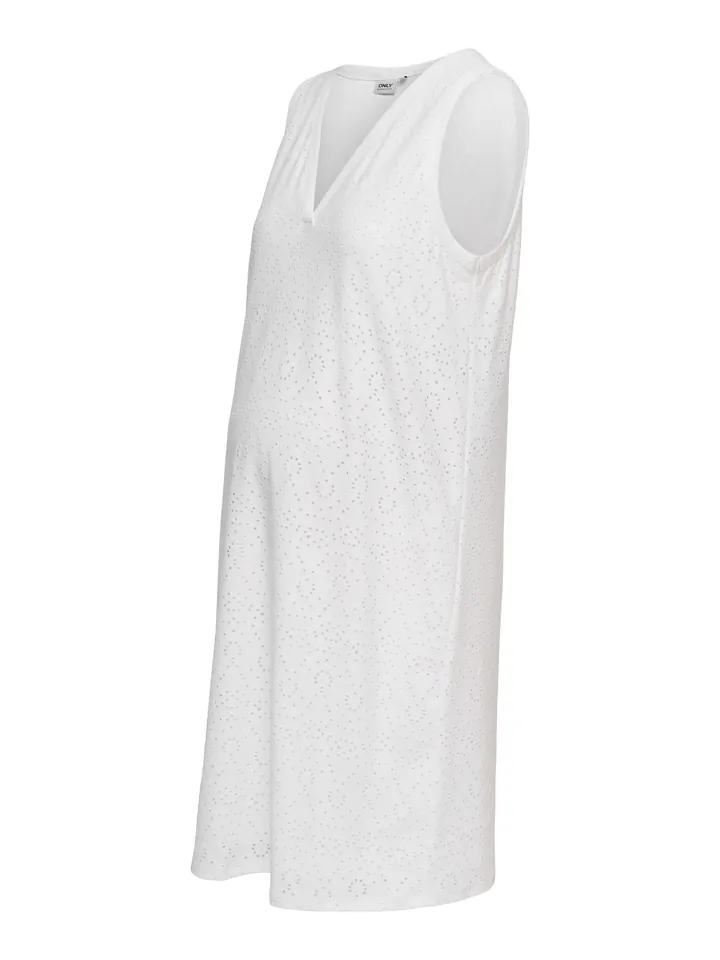 Only Maternity Vestido de verano 'OLMSmilla' blanco