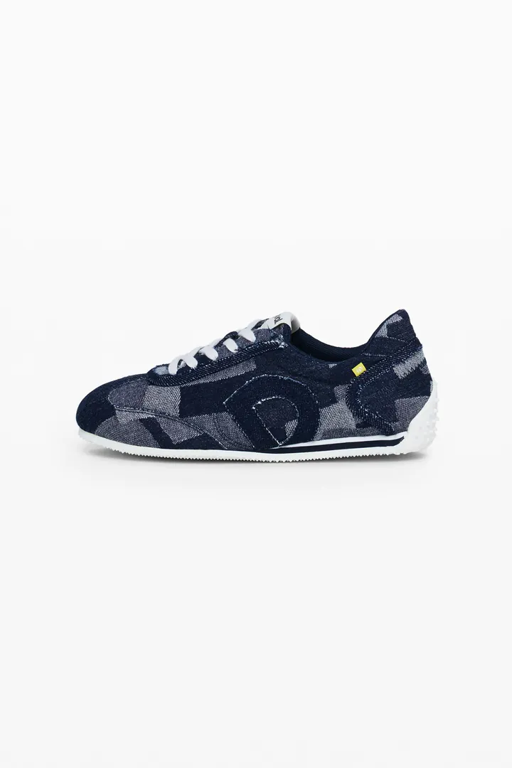 Desigual, Zapatilla denim patchwork, Mujer, Azul, 36