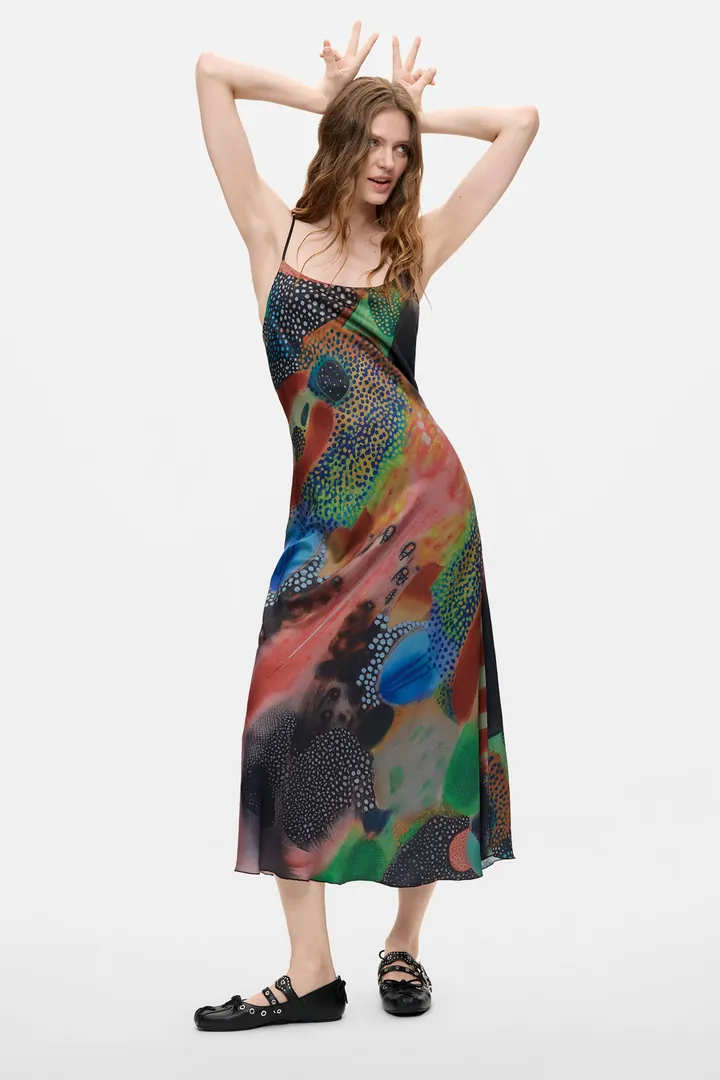 Desigual, Vestido estampado 2 en 1, Mujer, L