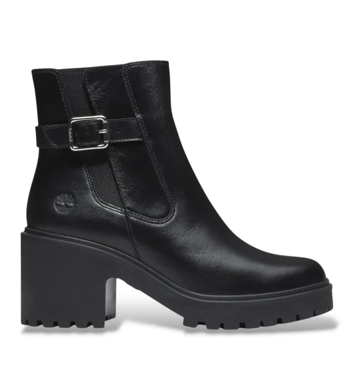 Timberland para mujer. TB0A2GGNW021 Botines de piel Chelsea Stone Heights negro (36 W), 8 a 10cm, Cremallera, Casual