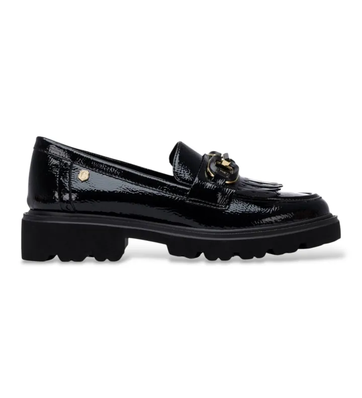Carmela para mujer. 16436901-NEGRO Mocasines de Piel 164369 negro (36), 3 a 5cm, Ninguno, Casual, Clásico