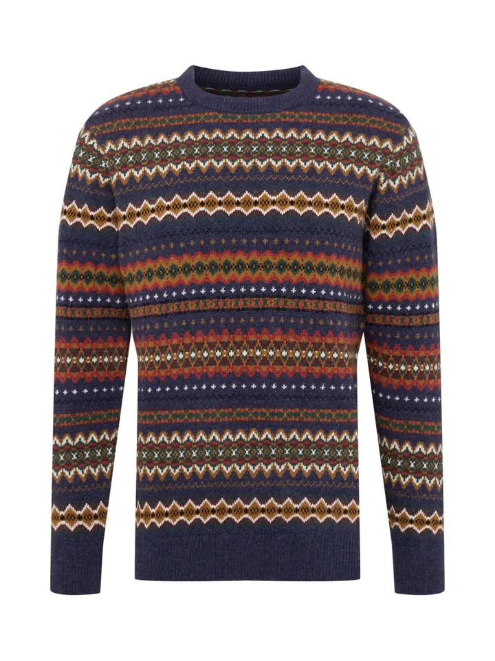 Barbour Jersey 'Barbour' azul / caramelo / marrón claro