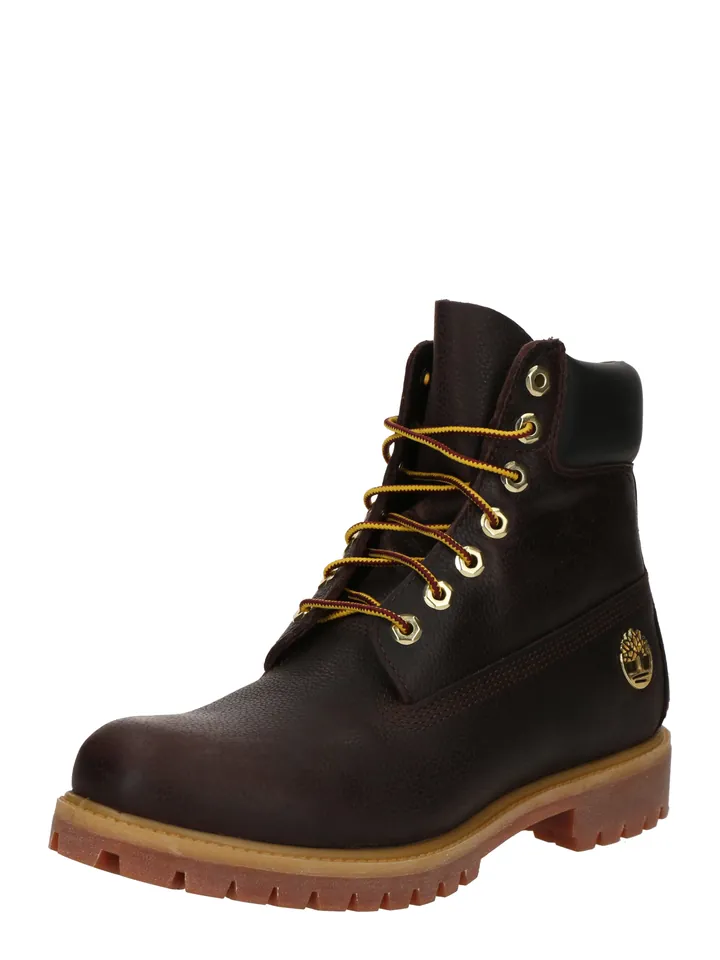 TIMBERLAND Botas con cordones marrón oscuro / negro