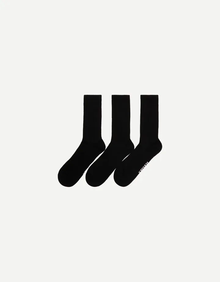 Bershka Pack 3 Calcetines Sport Hombre L Negro