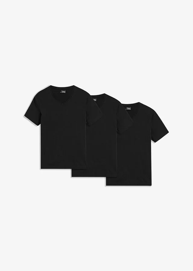 Camiseta con cuello en V (3 unidades)