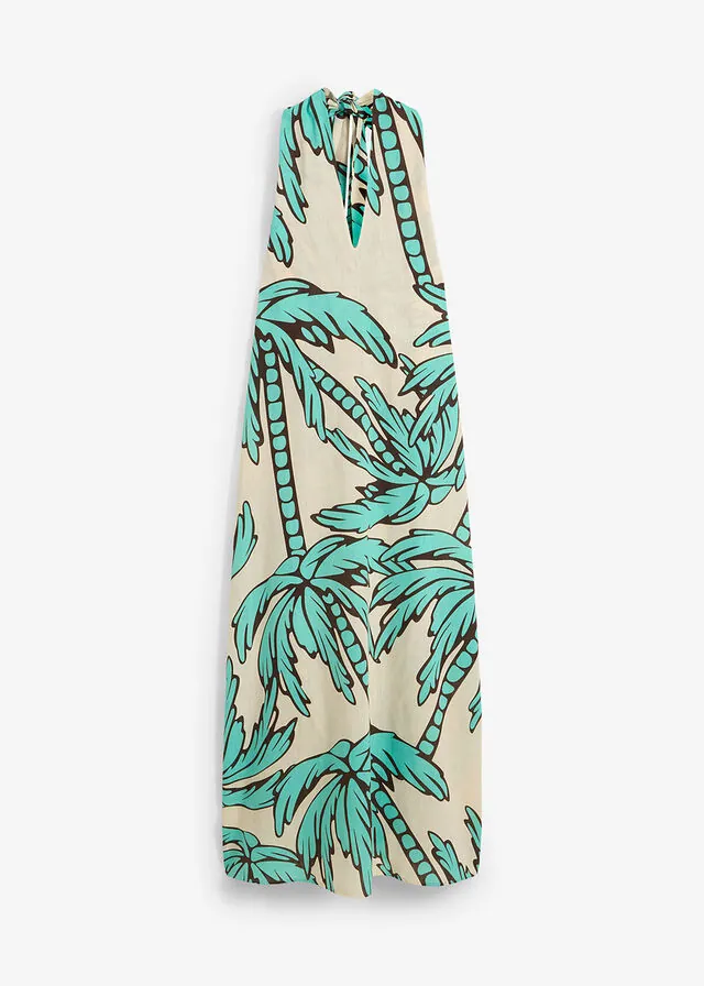 Vestido anudado al cuello con corte en A