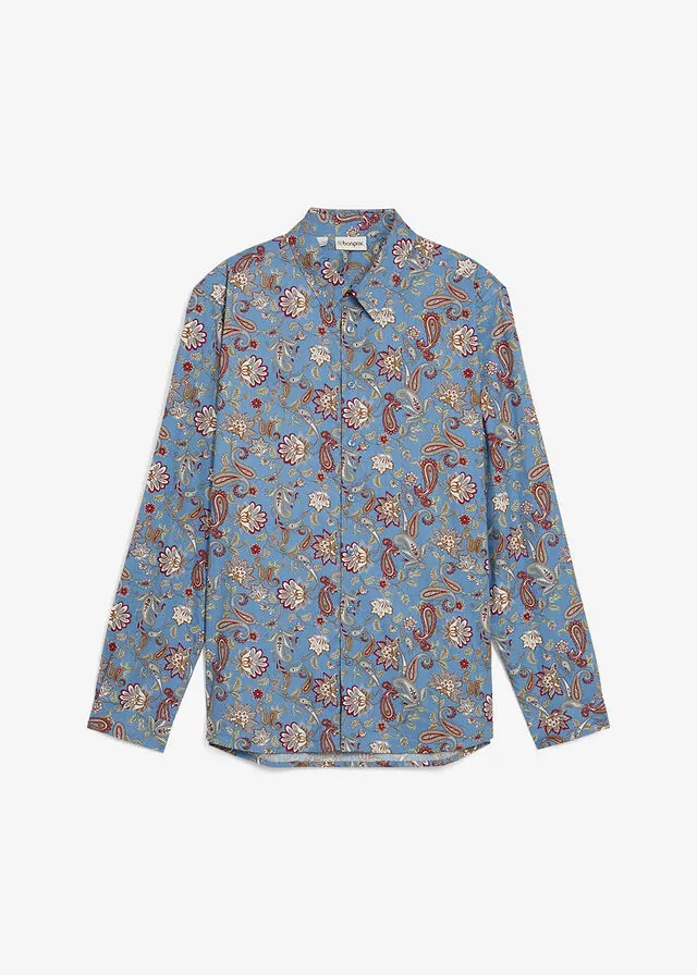 Camisa formal de algodón puro con corte slim