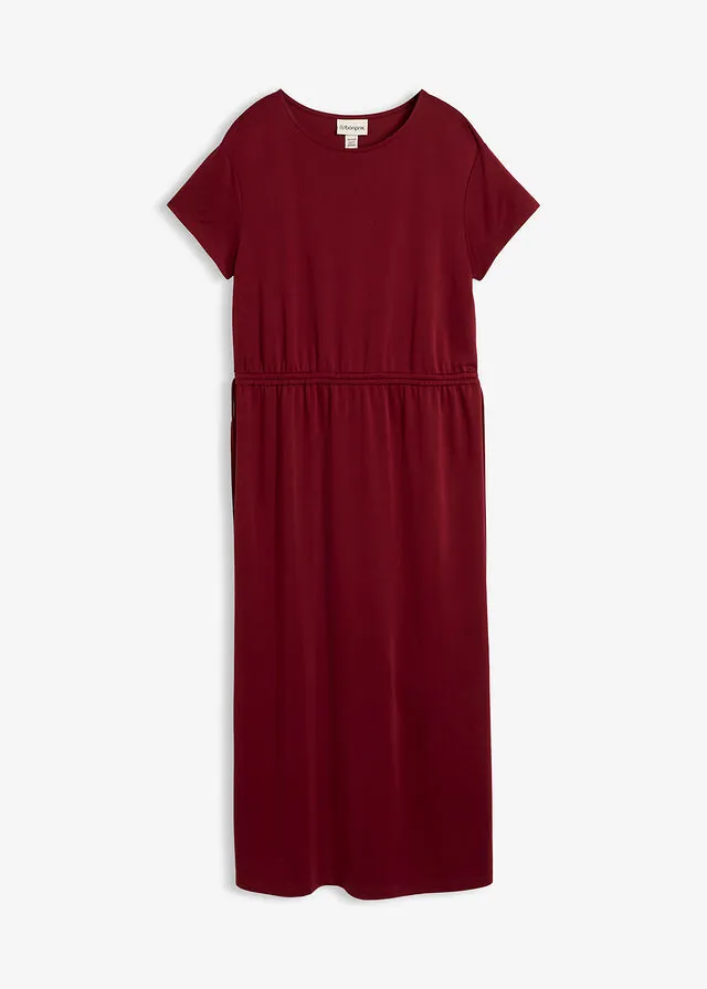 Vestido camisero de piqué suave