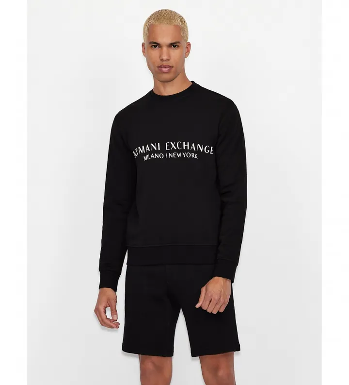 A|X Armani Exchange para hombre. 8NZM88ZJKRZ1200 Sudadera Felpa Abierta negro (XXL), Casual, Algodón, Manga larga