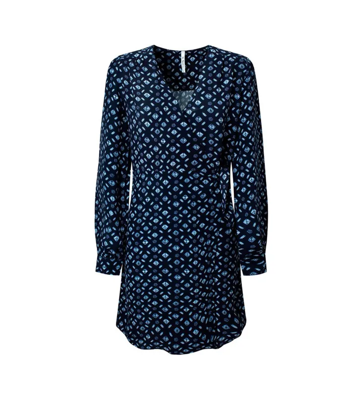 Pepe Jeans para mujer. PL953252 Vestido Ernes marino (M), Casual, Viscosa, Manga larga, Sostenible
