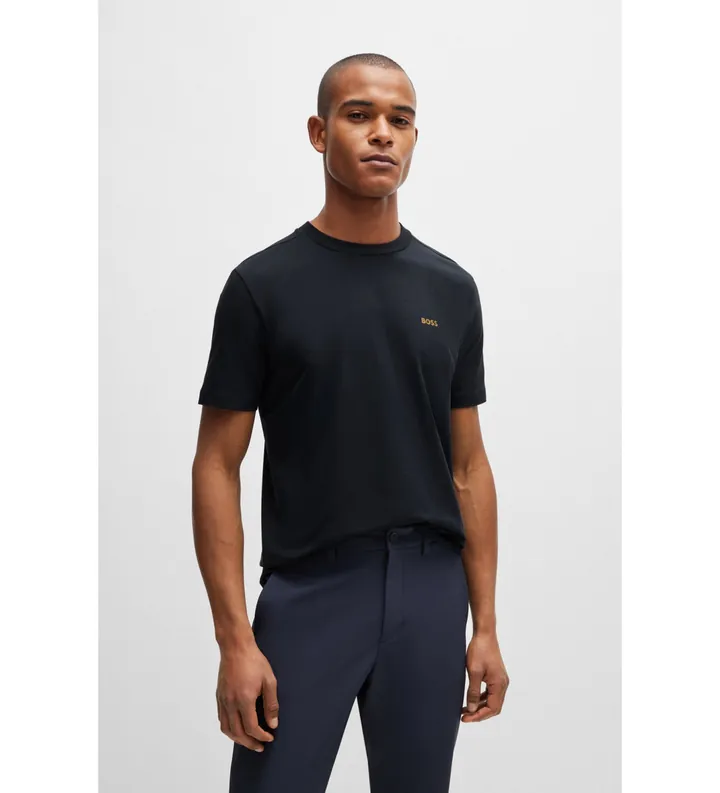 BOSS para hombre. 50506373 Camiseta Elastic marino (XXL), Casual, Algodón, Manga corta