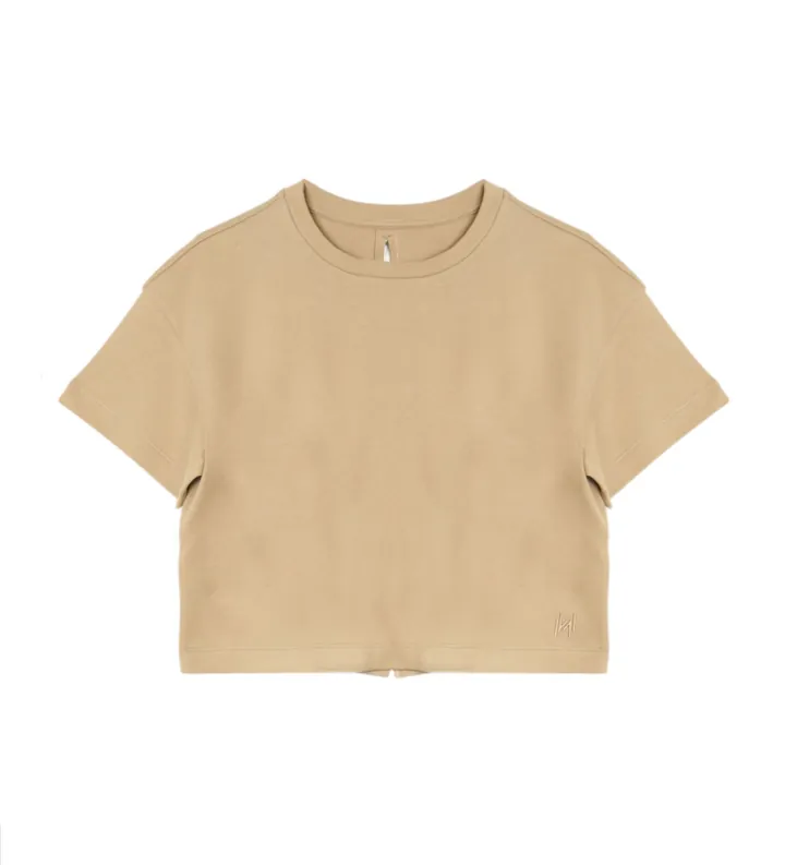 Marella para mujer. 2513971015200 Camiseta Martin beige (XL), Casual, Algodón, Manga corta