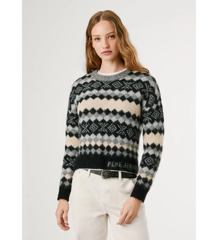 Pepe Jeans para mujer. PL7000039 Jersey Celestine gris (L), Casual, Poliéster
