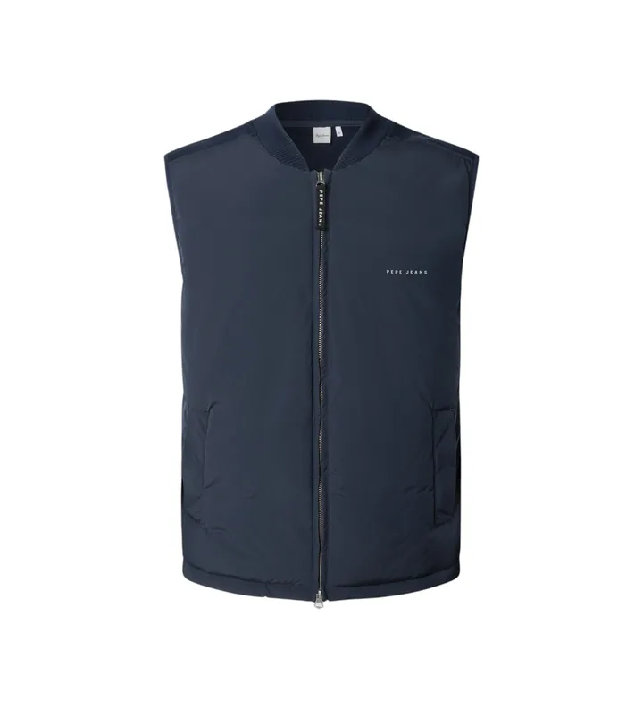 Pepe Jeans para hombre. PM7000002 Chaleco Pierce marino (L), Casual, Poliéster