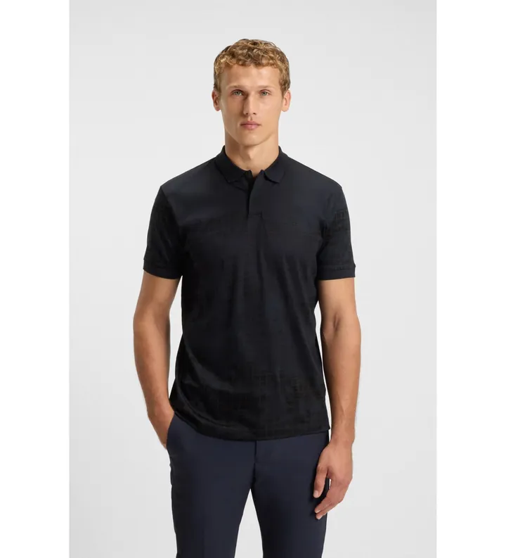 BOSS para hombre. 50548325 Polo Clash PLKT marino (L), Casual, Poliéster, Manga corta