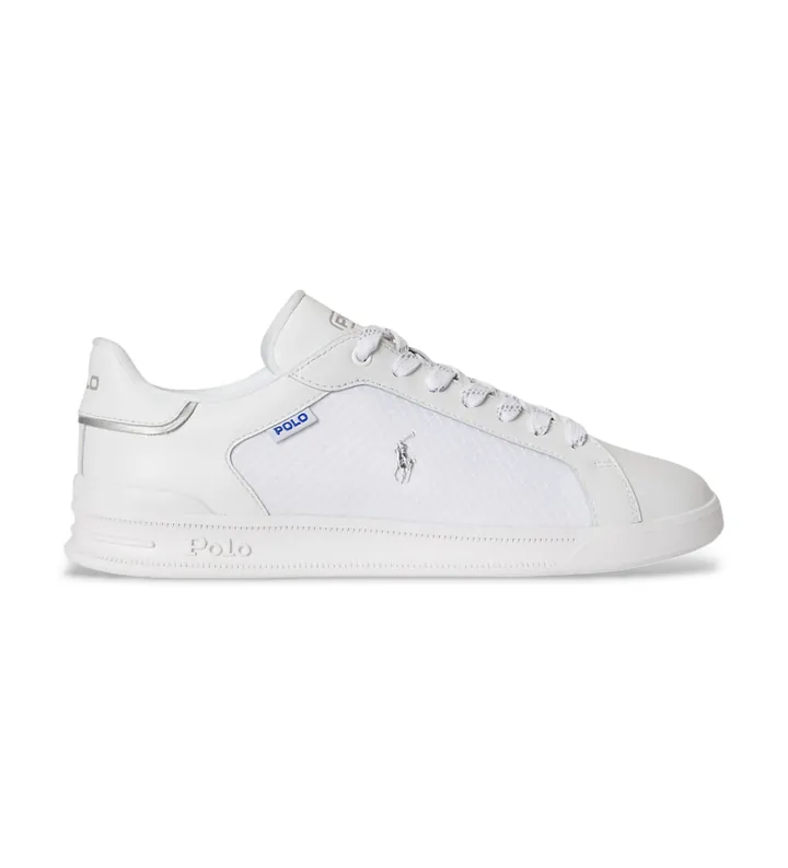 Polo Ralph Lauren para hombre. 809P07161001 Zapatillas de Piel Heritage Court Utility blanco (44), Plano, Cordones, Casual
