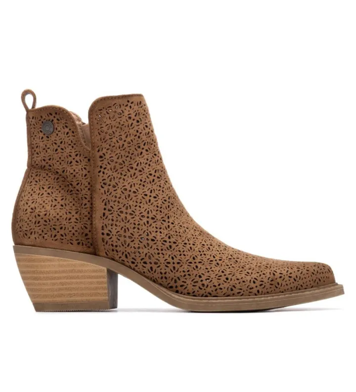Refresh para mujer. 17504102-CAMEL Botines 175041 marrón (36), 3 a 5cm, Cremallera, Casual