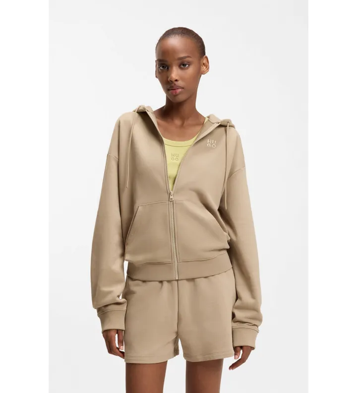HUGO para mujer. 50535240 Sudadera Dalfine beige (L), Casual, Algodón