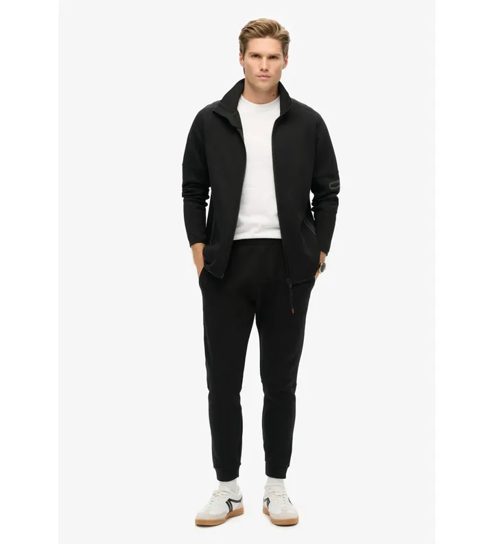 Superdry para hombre. M7011308A Pantalón Jogger de pernera cónica Tech negro (M), Casual, Algodón