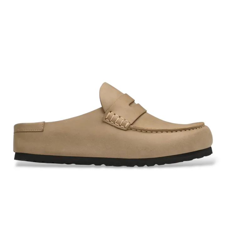Birkenstock para mujer. 1032697 Mocasines de Piel Naples Wrapped Oiled (Ajuste Estrecho) marrón (36), Plano, Ninguno, Casual