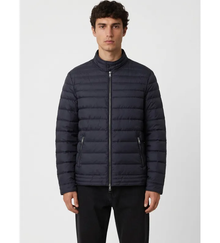 Guess para hombre. M6YL39W2849 Chaqueta Biker Ajustada marino (L), Casual, Poliuretano