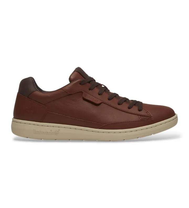 Timberland para hombre. TB0A5P7QEM61 Zapatillas de piel Portofino Pier marrón (40), Plano, Cordones, Casual