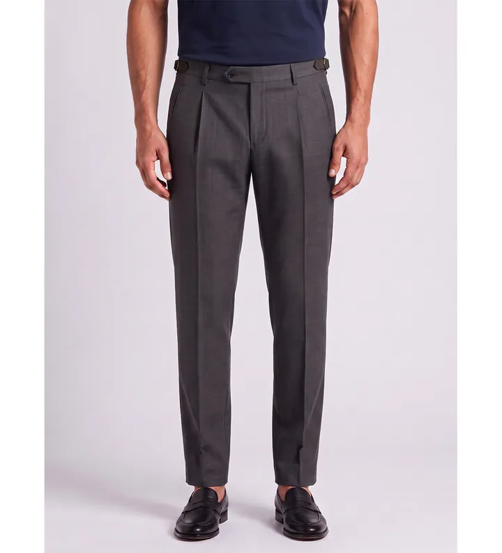 Berwich para hombre. bn7000x Pantalón Retrolong gris (46), Casual, Clásico, Poliéster