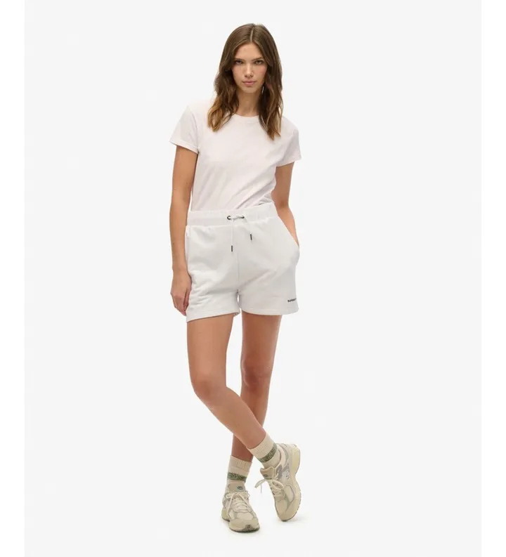 Superdry para mujer. W7110474A Shorts Plain blanco (L), Casual, Algodón