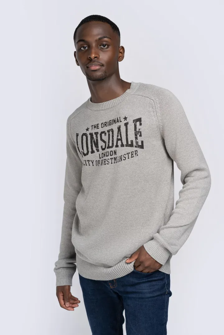 LONSDALE Jersey 'Talgarreg'  antracita / gris claro