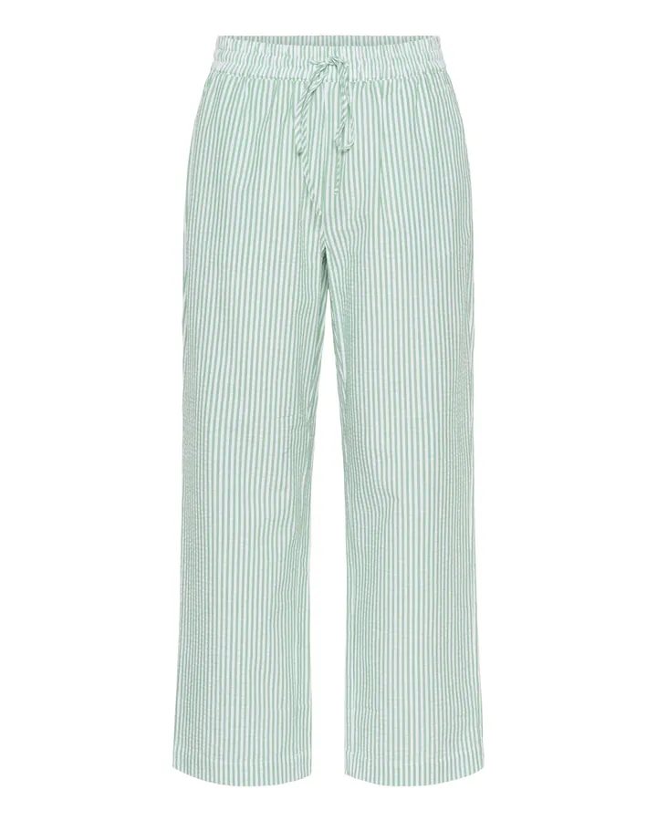 SAINT TROPEZ Pantalón 'Elmiko' jade / blanco