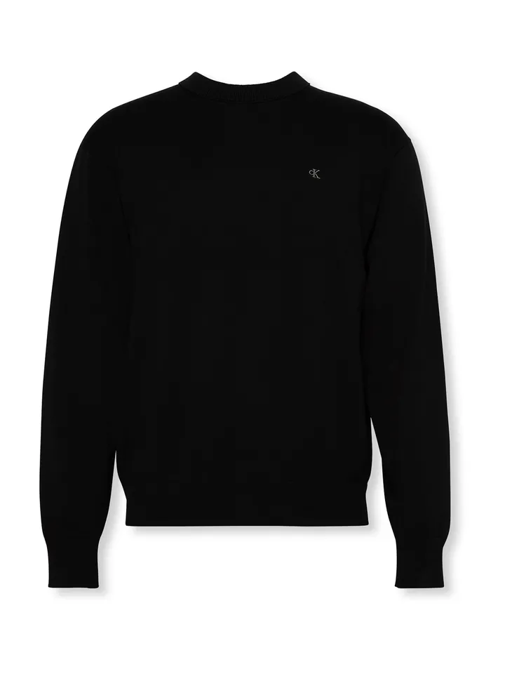 Calvin Klein Jeans Jersey 'Monogram Embroidery Relaxed' negro