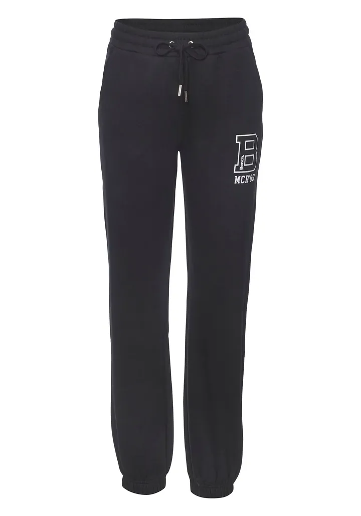 BENCH Pantalón negro / blanco