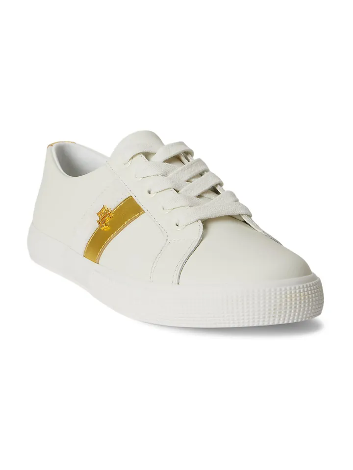 Lauren Ralph Lauren Zapatillas deportivas bajas 'JANSON II' oro / blanco