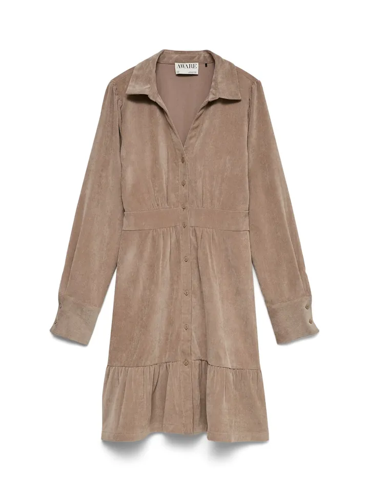 VERO MODA Vestido camisero 'Awasta' marrón claro