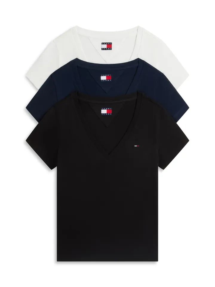 Tommy Jeans Camiseta navy / negro / blanco