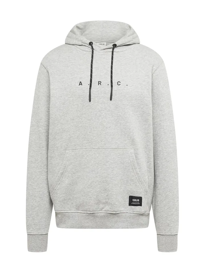 !Solid Sudadera 'Darcio'  gris moteado / negro