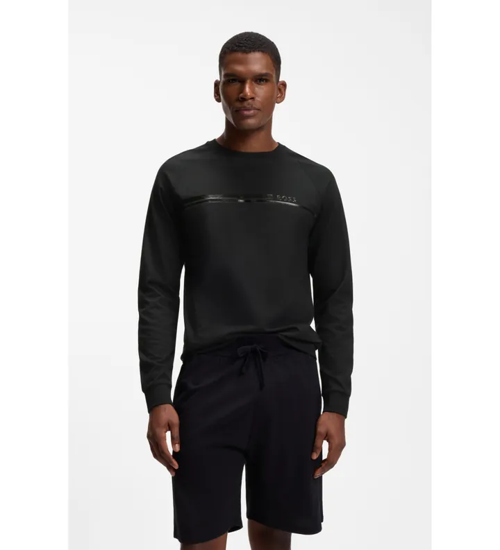BOSS para hombre. 50554791 Sudadera Authentic negro (L), Homewear, Poliéster