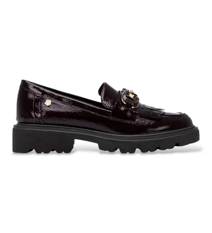 Carmela para mujer. 16436903-BURDEOS Mocasines de Piel 164369 burdeos (36), 3 a 5cm, Ninguno, Casual, Clásico