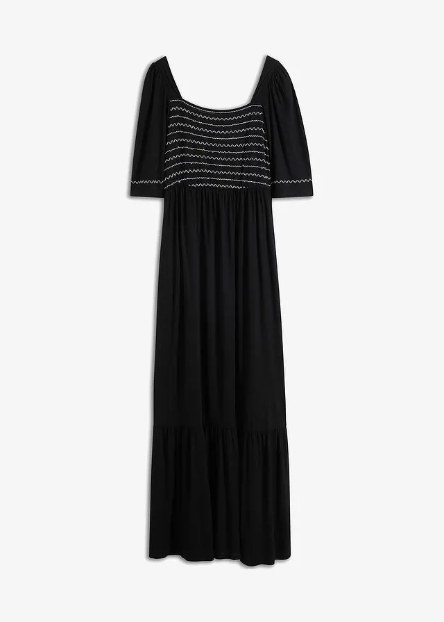 Vestido maxi de mezcla de viscosa fluida