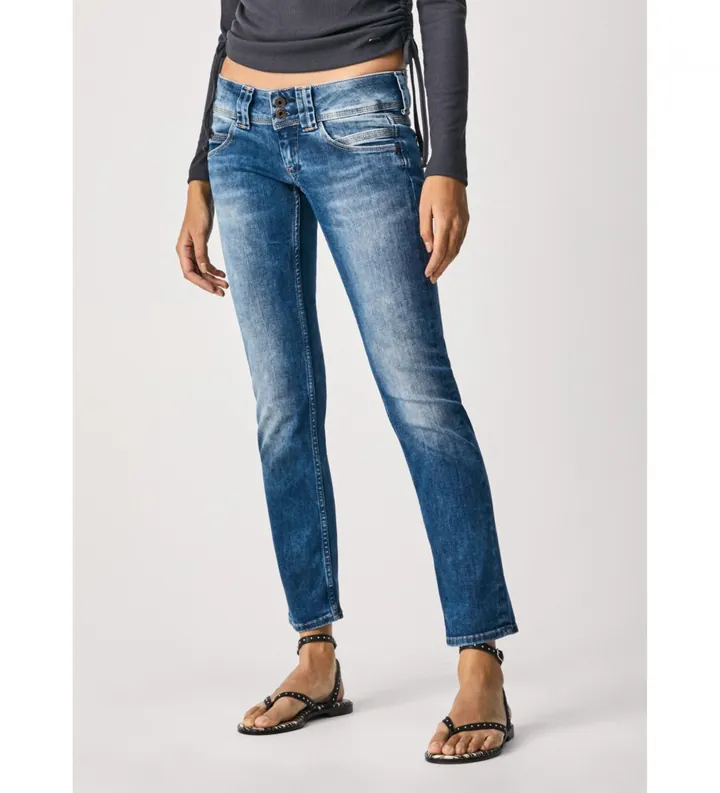 Pepe Jeans para mujer. PL204175D24 Jeans Venus azul (26/34), Casual, Algodón