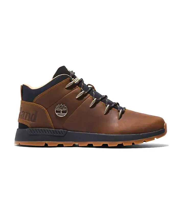 Timberland para hombre. TB0A67TG9431 Botas de piel Sprint Trekker Mid CATHAY SPICE marrón (40), Plano, Cordones, Casual, Deportivo, Outdoor