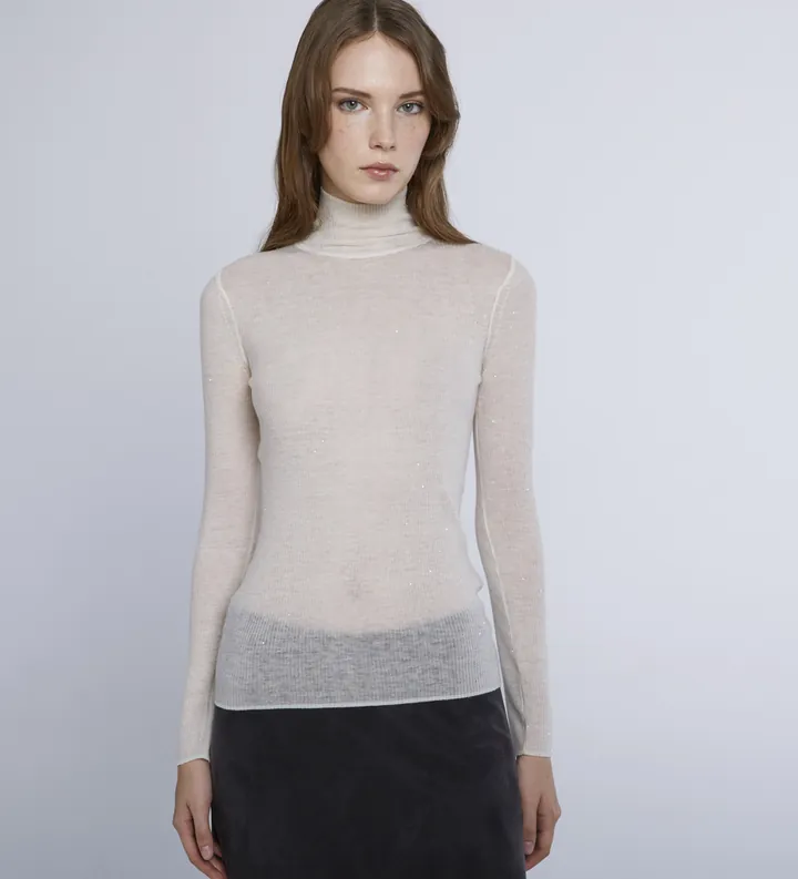 Marella para mujer. 2423366032200 Jersey Feroce blanco (L), Casual, Lana, Manga larga