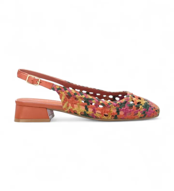 Carmela para mujer. 16218502-NARANJA Zapatos 162185 naranja (37), Piel, 1 a 3cm, Hebilla, Casual