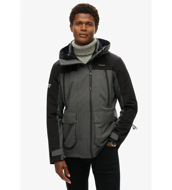 Superdry para hombre. M5012098A Cortavientos Ultimate gris (L), Casual, Poliéster