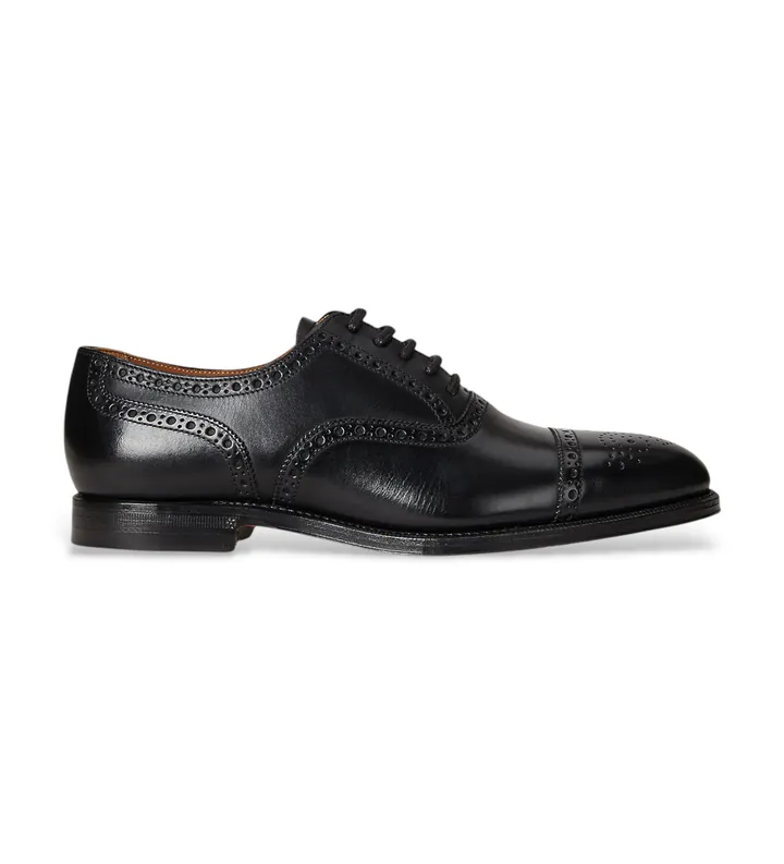 Polo Ralph Lauren para hombre. 811974154001 Zapatos de Piel Maestra negro (41), Plano, Cordones, Casual, Fiesta, Clásico