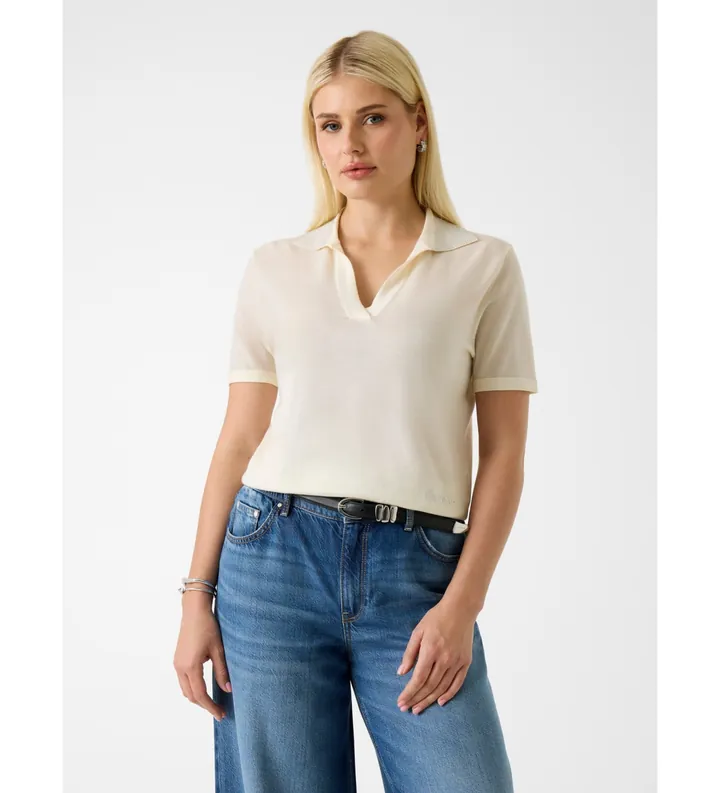 Guess para mujer. W6GR03Z0583 Polo Rhinestones beige (L), Casual, Lana, Manga corta