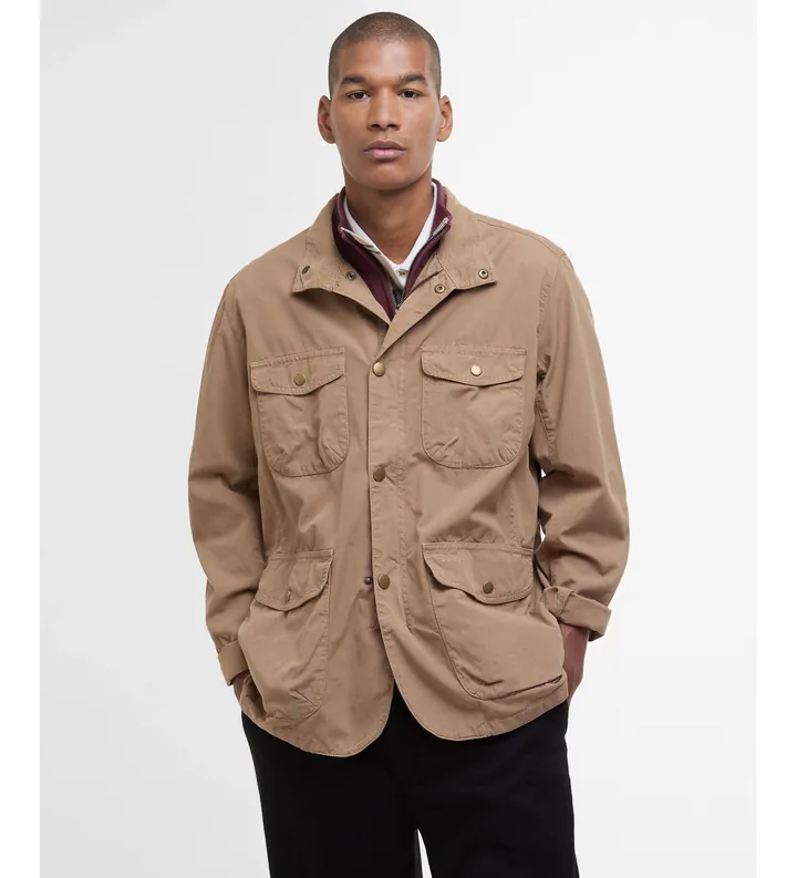 Barbour para hombre. MCA1039 Chaqueta Ogston marrón (L), Casual, Algodón