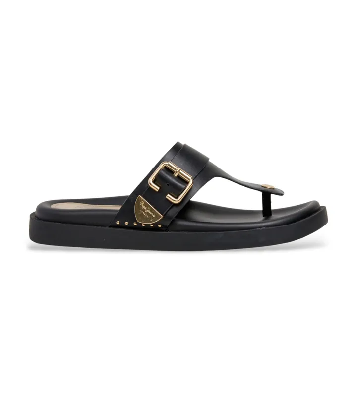 Pepe Jeans para mujer. PLS900023 Sandalias Sade Urban negro (36), Plano, Ninguno, Casual, Sintético