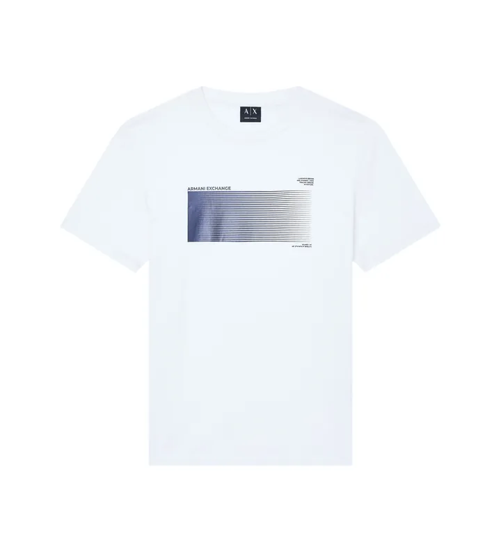 A|X Armani Exchange para hombre. XM002520AF10334U0009 Camiseta Regular Fit Blanco (L), Casual, Algodón, Manga corta