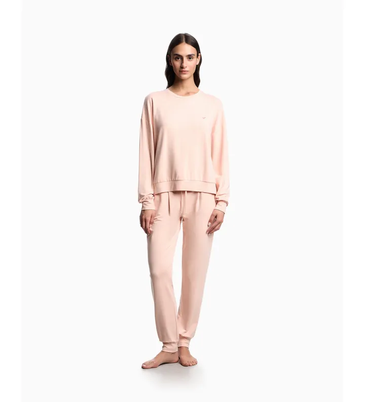 Emporio Armani para mujer. EW002910_AF19032 Pantalón Loun rosa (L), Homewear, Viscosa